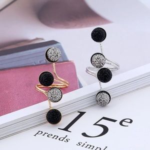 Retro Simple Resin Alloy Beanie Joint Open Ring